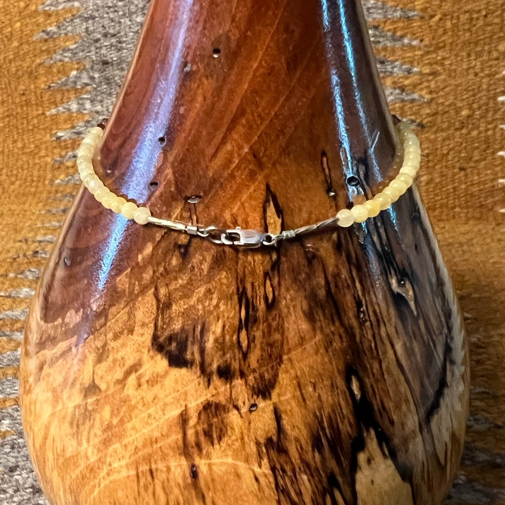 9 inch butter & honey amber anklet - Picture 4 of 8